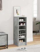 vidaXL Шкафове за обувки 315 x 35 x 90 см Бетонно сиво