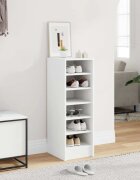 vidaXL Шкафове за обувки 315 x 35 x 90 см Бяло 6 отделения