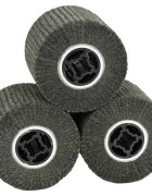 vidaXL Шлифовъчни ролки 3 бр. Черно 12 x 12 x 10 см Синтетични влакна