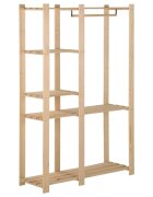 vidaXL Щендер за дрехи 110x38x170 см борово дърво масив