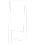 vidaXL Щендер за дрехи 59x35x150 см бял