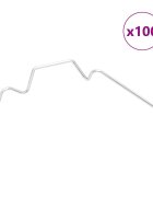 vidaXL Щипки за оранжерии 100 бр W тип поцинкована стомана