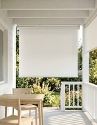 vidaXL Щора за открито с UV защита Бяло 100 x 230 см (Ш x В) Полиестер