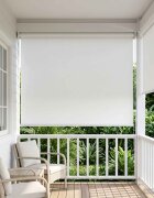 vidaXL Щора за открито с UV защита Бяло 100 x 230 см (Ш x В) Полиестер