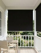 vidaXL Щора за открито с UV защита Черно 100 x 230 см (Ш x В)