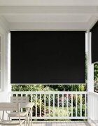 vidaXL Щора за открито с UV защита Черно 100 x 230 см (Ш x В)