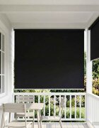 vidaXL Щора за открито с UV защита Черно 100 x 230 см (Ш x В)
