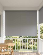 vidaXL Щора за открито с UV защита Светлосиво 100 x 230 см (Ш x В)