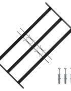 vidaXL Сигурност за прозорец 75.5 x 45 см Поцинкована стомана