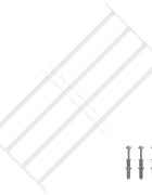 vidaXL Сигурностна решетка за прозорци с 4 поперечни ленти 63-114 см