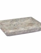 vidaXL Сива мивка 50x35x10 см мрамор