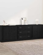 vidaXL Скейдбордове 3 бр. Черен дъб 210 x 355 x 675 см