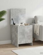 vidaXL Складов сандък Бетонно сиво 40 x 40 x 50 cm Инженерна дървесина
