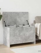 vidaXL Складов сандък Бетонно сиво 80 x 40 x 50 cm Инженерна дървесина
