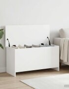 vidaXL Складов сандък Бяло 100 x 40 x 50 cm Инженерна дървесина