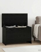 vidaXL Складов сандък Черен дъб 80 x 40 x 50 cm Инженерна дървесина