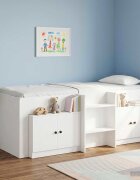 vidaXL Складова кутия за легло на ниво 2 бр. Бяло 66 x 35 x 48 см