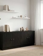 vidaXL Складова кутия за легло на ниво 2 бр. Черен дъб 66 x 35 x 48 см