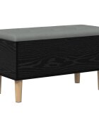 vidaXL Складова пейка с възглавница Черен дъб 82 x 42 x 46 см