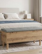 vidaXL Складова пейка с възглавница Дъб артизан 102 x 42 x 46 см