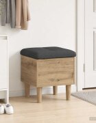 vidaXL Складова пейка с възглавница Дъб артизан 42 x 42 x 46 см