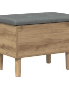vidaXL Складова пейка с възглавница Дъб артизан 62 x 42 x 46 см