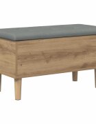 vidaXL Складова пейка с възглавница Дъб артизан 82 x 42 x 46 см