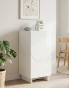 vidaXL Скрин Бял гланц 335 x 345 x 75 см Инженерна дървесина