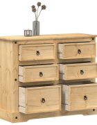 vidaXL Скрин Corona 110x43x91 см бор масив