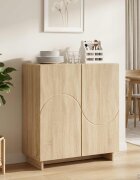 vidaXL Скрин Дъб сонома 67 x 345 x 75 см Инженерно дърво