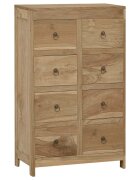 vidaXL Скрин с чекмеджета 55x30x90 см тик масив