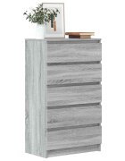 vidaXL Скрин с чекмеджета сив сонома 60x36x103 см инженерно дърво