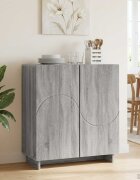 vidaXL Скрин Сив Сонома 67 x 345 x 75 см Инженерно дърво