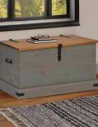 vidaXL Скрин за съхранение HALDEN сива 91x48x47 cm бор