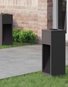 vidaXL Слънчев LED светлинен указател 2 бр. Топло бяло 18 x 18 x 50 см