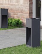 vidaXL Слънчев LED светлинен указател 2 бр. Топло бяло 18 x 18 x 50 см