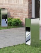 vidaXL Слънчев LED светлинен указател 2 бр. Топло бяло 18 x 18 x 50 см