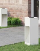 vidaXL Слънчев LED светлинен указател 2 бр. Топло бяло 18 x 18 x 50 см