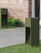 vidaXL Слънчев LED светлинен указател 2 бр. Топло бяло 18 x 18 x 50 см