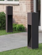 vidaXL Слънчев LED светлинен указател 2 бр. Топло бяло 18 x 18 x 80 см