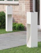 vidaXL Слънчев LED светлинен указател 2 бр. Топло бяло 18 x 18 x 80 см