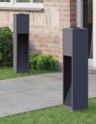 vidaXL Слънчев LED светлинен указател 2 бр. Топло бяло 18 x 18 x 80 см