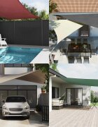 vidaXL Слънчево платно за сянка 200 x 165 см 100% полиестер Оксфорд