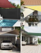 vidaXL Слънчево платно за сянка 4 x 4 x 4 m 100% полиестер Оксфорд