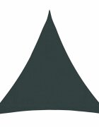 vidaXL Слънцезащитен плат 2 x 2 x 2 m HDPE Триъгълник Тъмнозелено