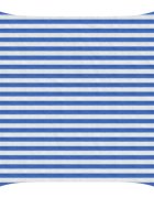 vidaXL Слънцезащитен плат 25 x 25 m HDPE Квадратна Синьо и бяло