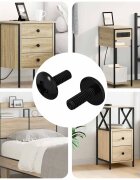 vidaXL Sleeve Винтове 2 бр. Черно M4 x 10 мм Стомана