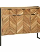 vidaXL Служебен шкаф 100 x 30 x 75 см Масивна акациева дървесина