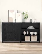 vidaXL Служебен шкаф 2 бр. Черния дъб 70 x 41 x 75 см
