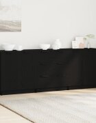 vidaXL Служебен шкаф 3 бр. Черния дъб 180 x 30 x 70 см